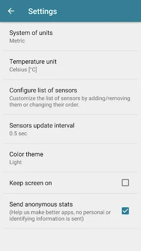 Sensors Toolbox 스크린샷