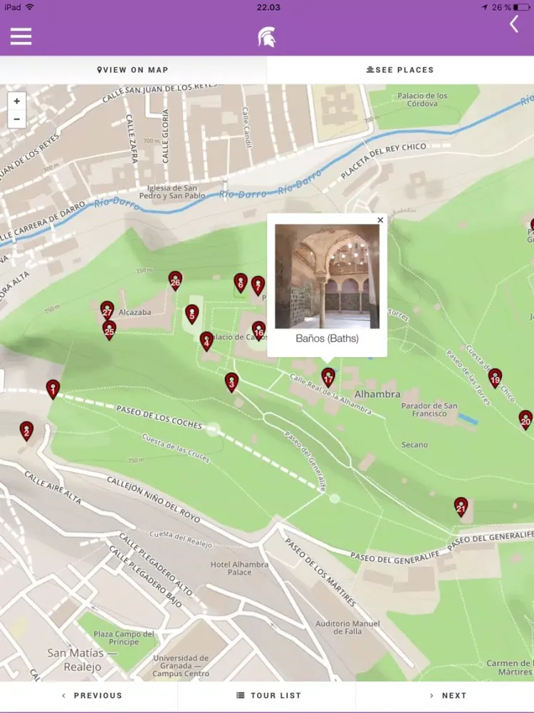 Guide to Alhambra, Granada iPad  Screenshots