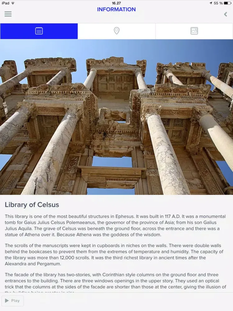 Capturas de tela do Guide to Ephesus iPad 