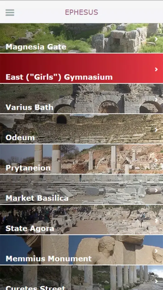 Capturas de tela do Guide to Ephesus