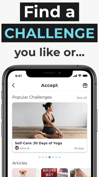 Tangkapan layar Accept - Challenge Every Day