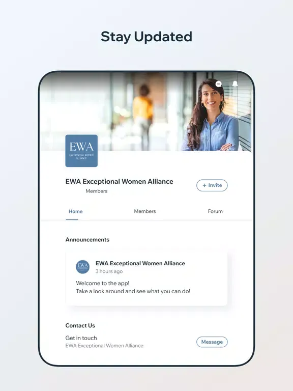 Скриншоты EWA Exceptional Women Alliance iPad 