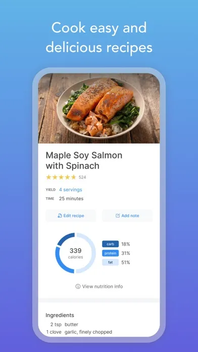 Intent - Meal Planner Screenshots