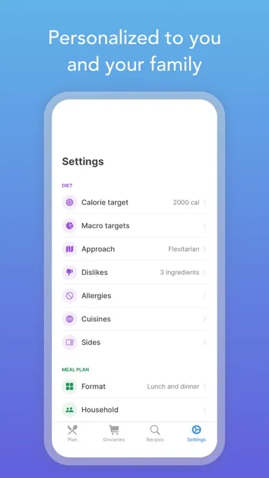 Intent - Meal Planner Screenshots
