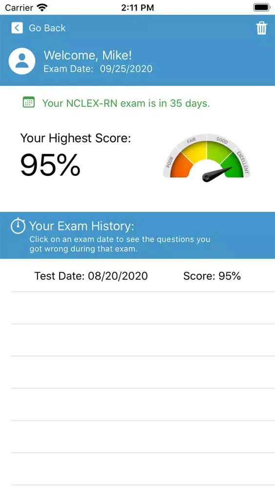 Capturas de pantalla de NCLEX Practice Exam Questions