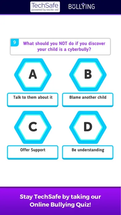 Capturas de tela do TechSafe - Online Bullying