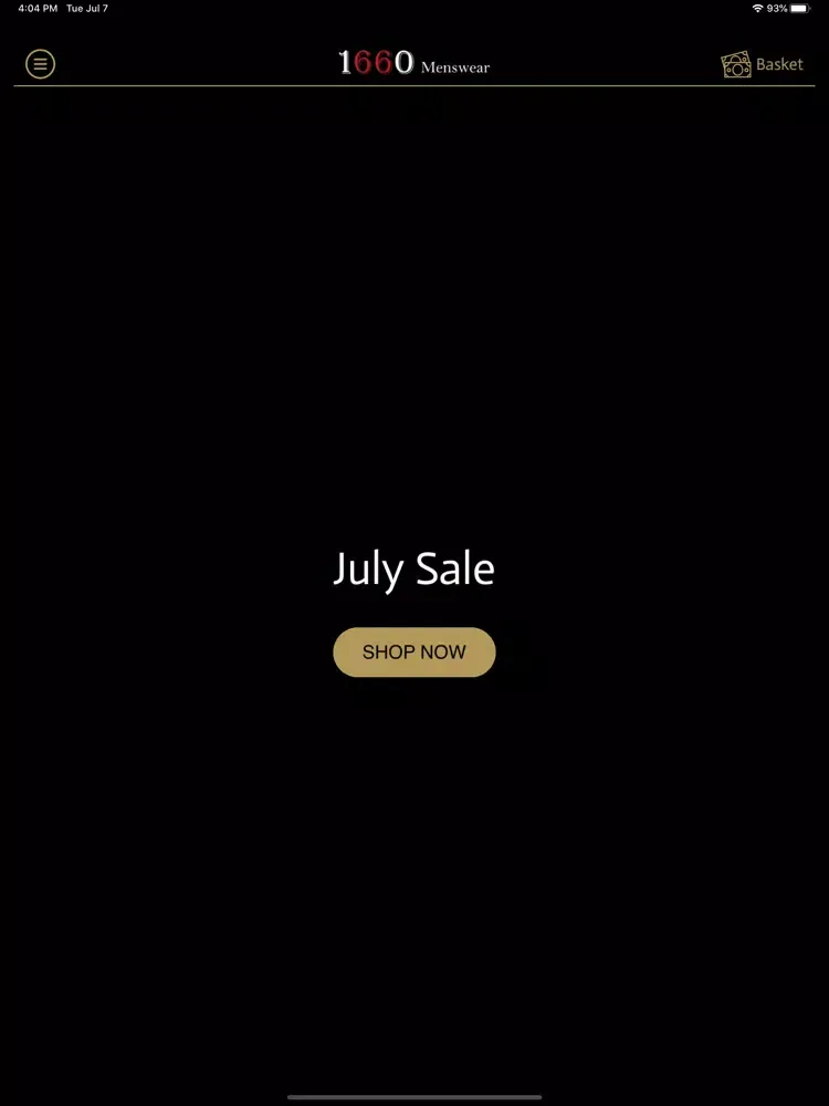 1660 Menswear iPad 应用截图