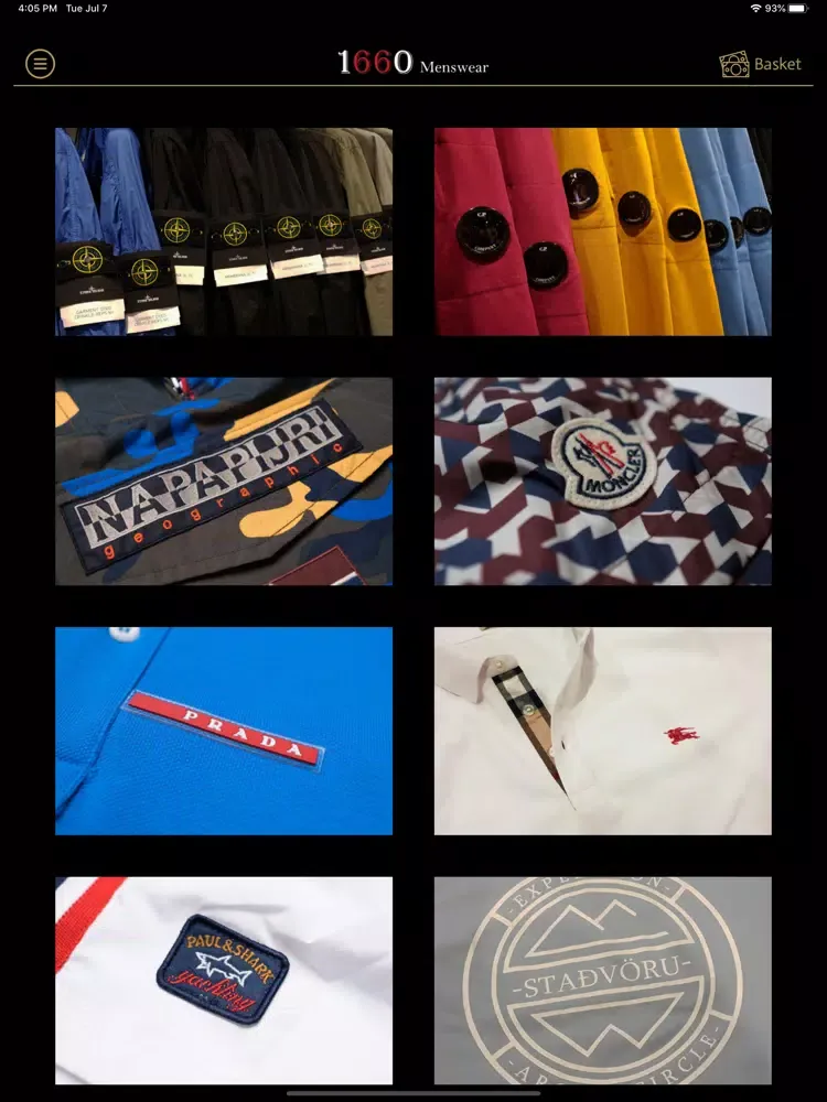 1660 Menswear iPad 应用截图