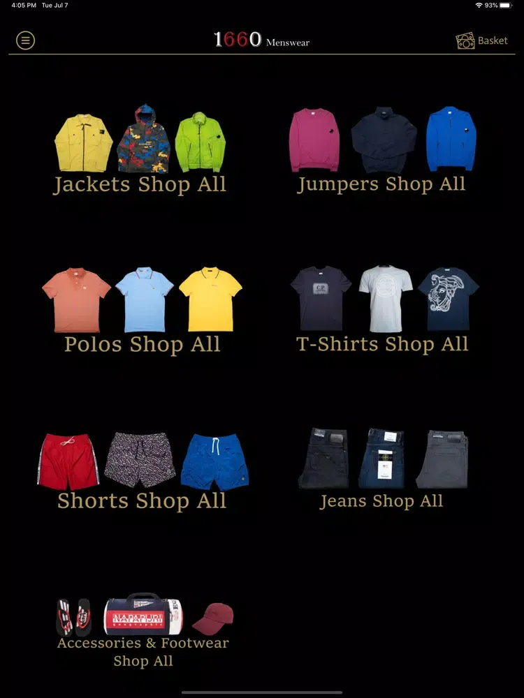 1660 Menswear iPad 应用截图
