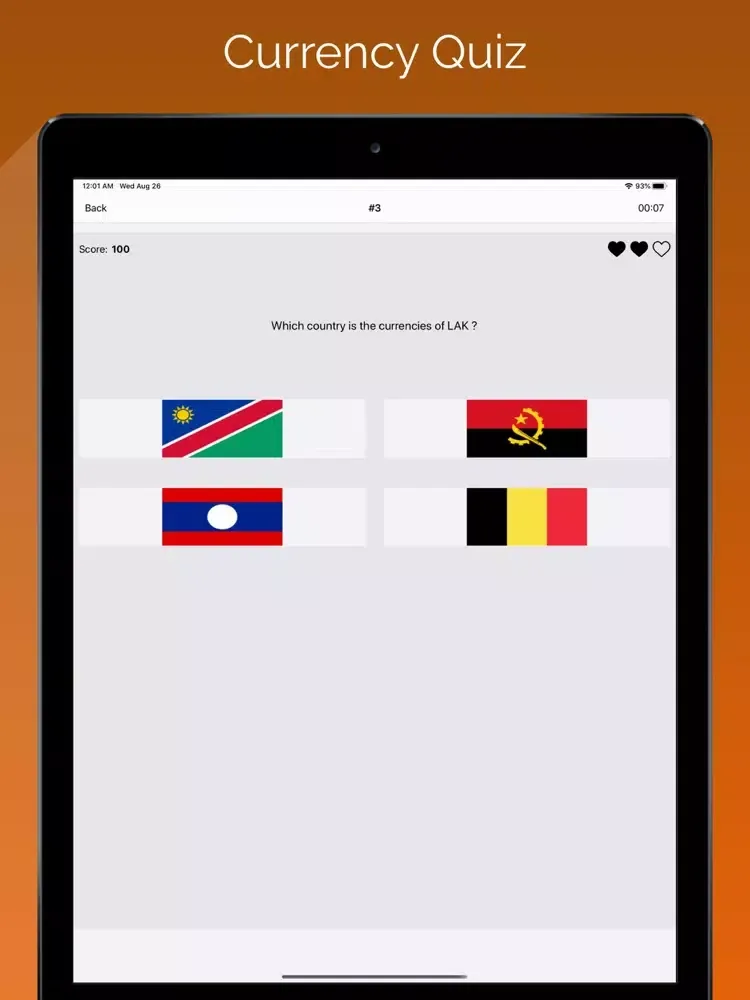 Flag Quiz: Asia iPad  スクリーンショット