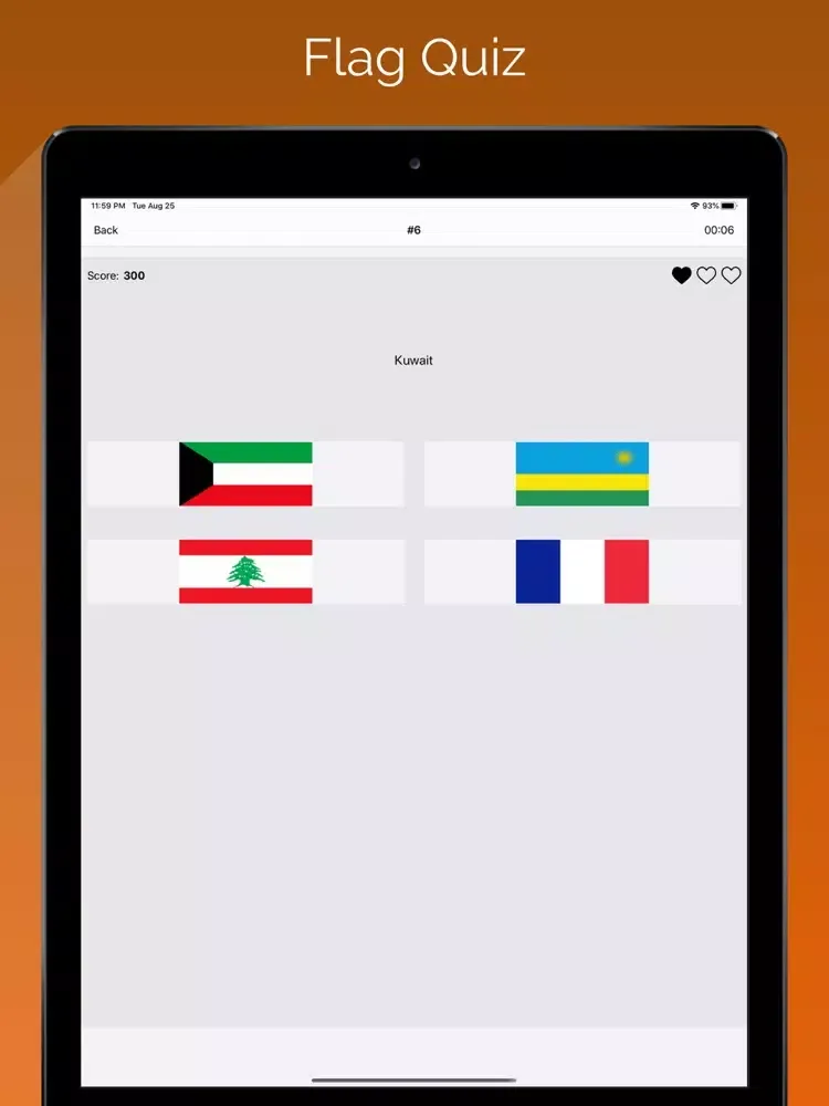 Flag Quiz: Asia iPad  スクリーンショット