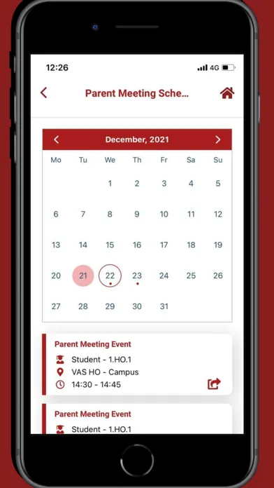 Capturas de pantalla de VAS Parent Portal
