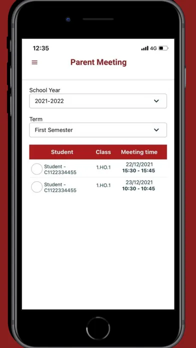 Capturas de pantalla de VAS Parent Portal