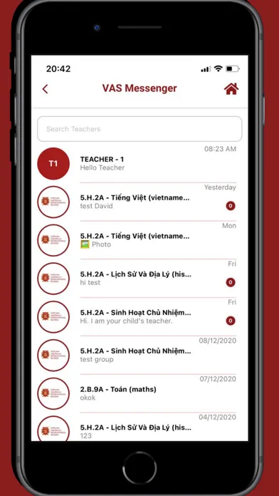 Capturas de pantalla de VAS Parent Portal