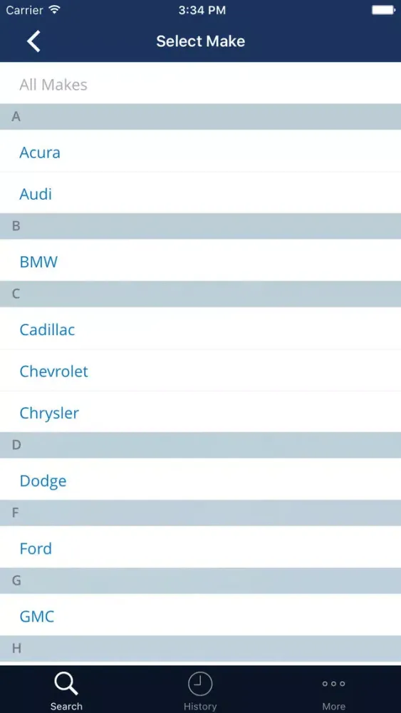 EXEDY USA Search Screenshots