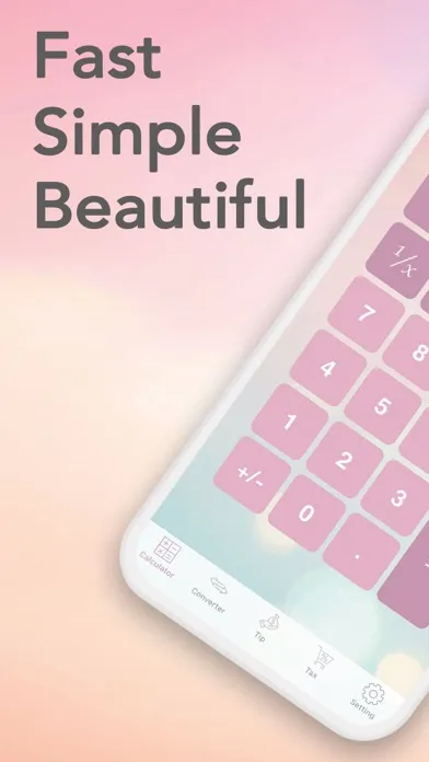 Capturas de tela do iPink Calculator