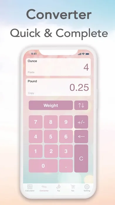 Capturas de tela do iPink Calculator