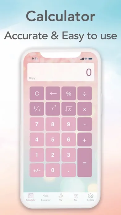 Capturas de tela do iPink Calculator