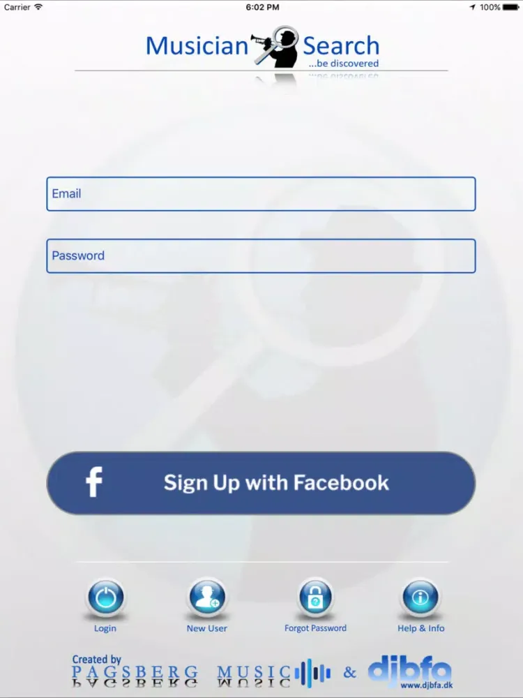 Musician Search App iPad  Screenshots