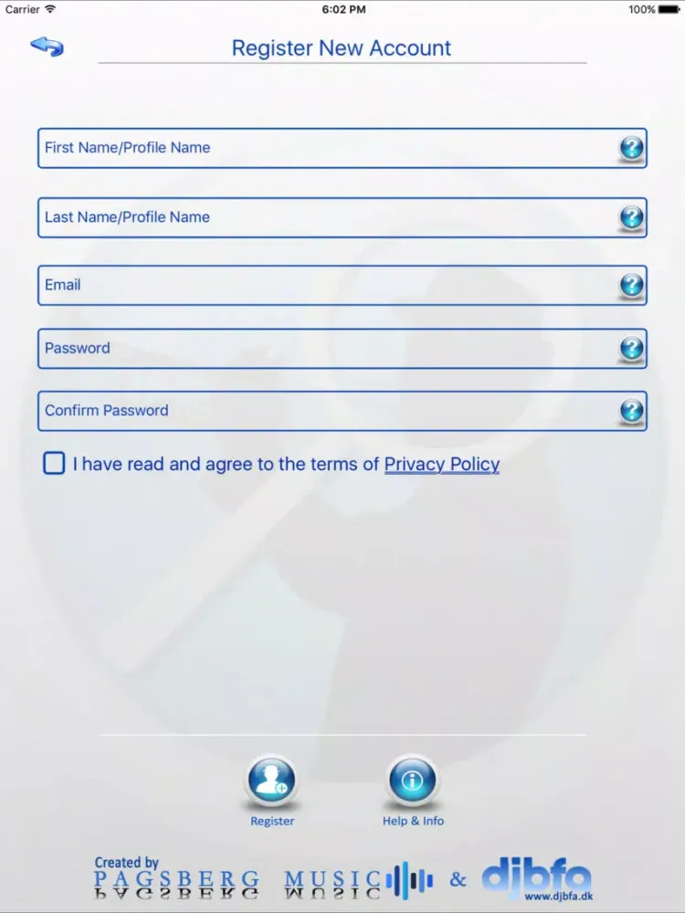 Musician Search App iPad  Screenshots