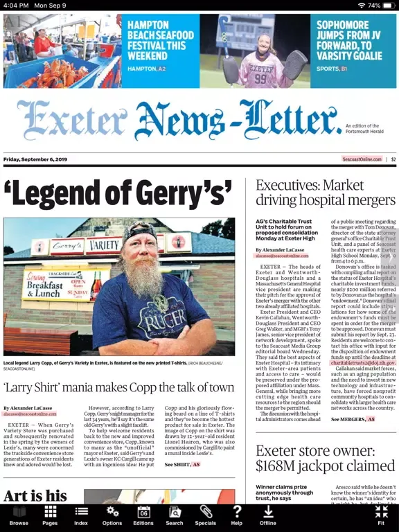 ภาพหน้าจอของ Exeter Newsletter eEdition iPad 