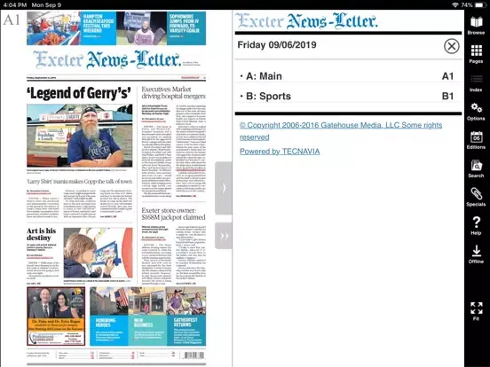 ภาพหน้าจอของ Exeter Newsletter eEdition iPad 