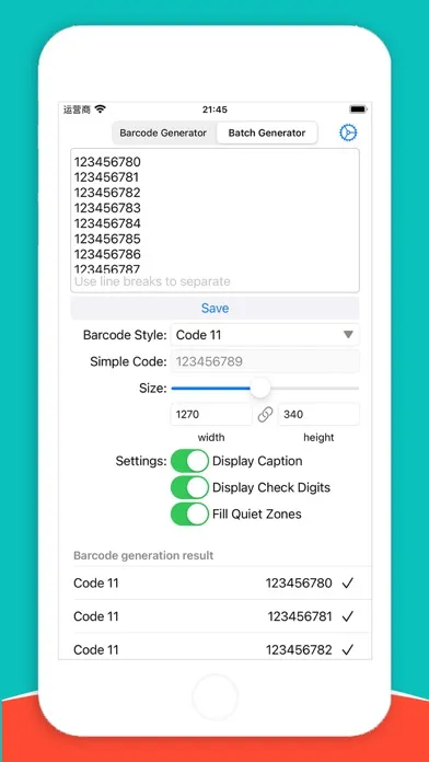 Zrzuty ekranu Barcode Generator ME