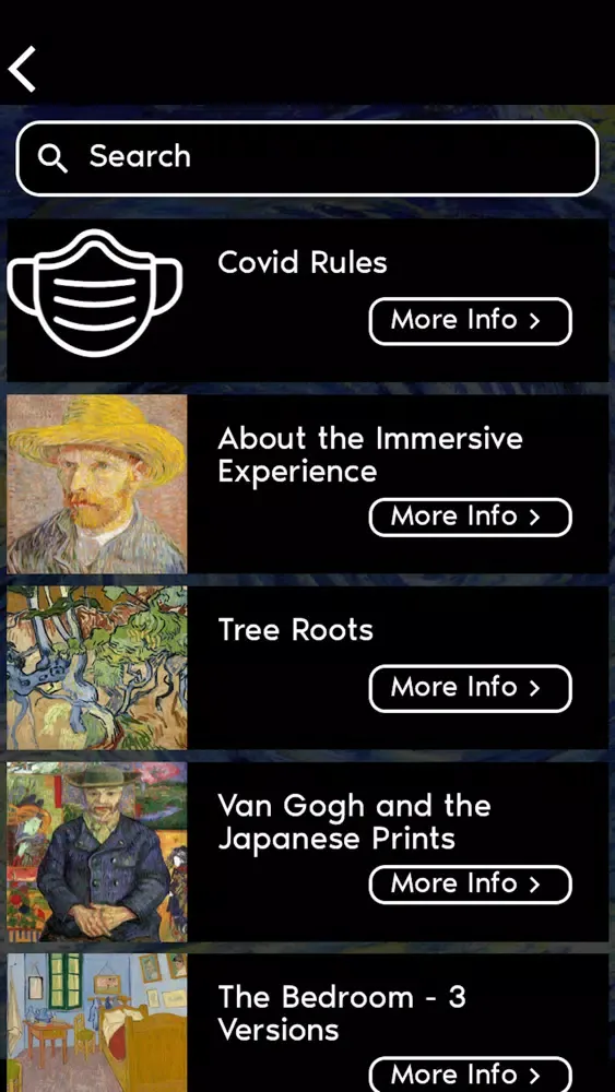 Capturas de tela do Van Gogh Immersive Houston