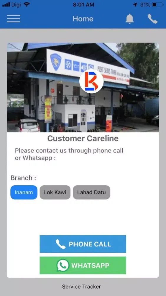 Tangkapan skrin Kota Bumi