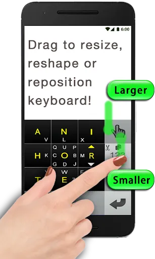 Capturas de tela do MessagEase Keyboard
