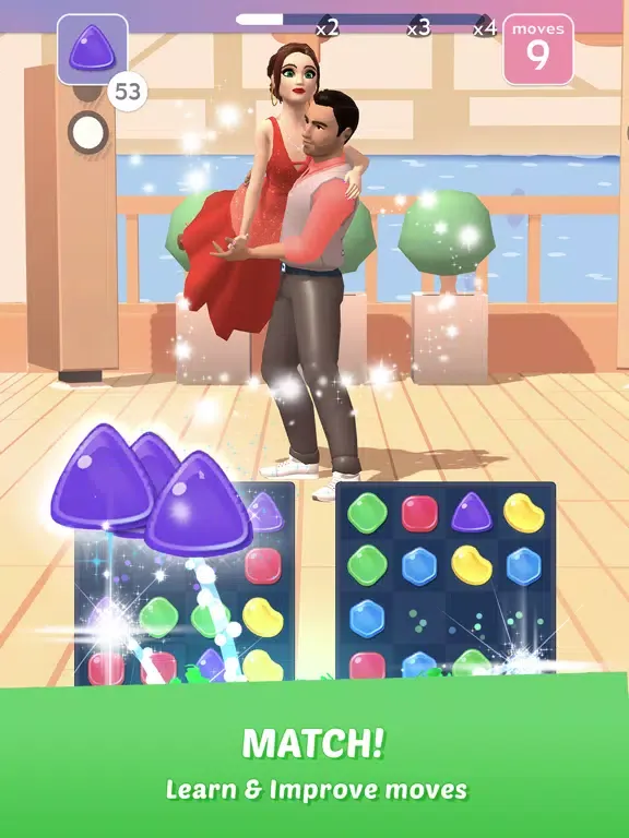 Dance Talent: Match 3 Story iPad  سکرین شاٹس