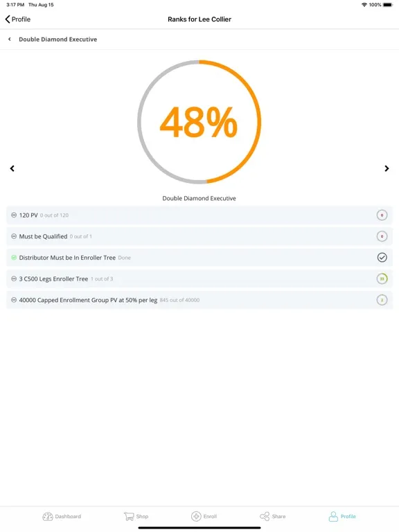 Exigo Mobile Backoffice iPad  스크린샷