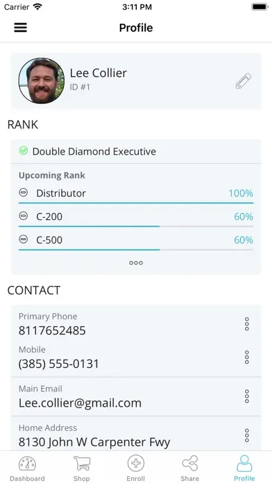 Exigo Mobile Backoffice 스크린샷