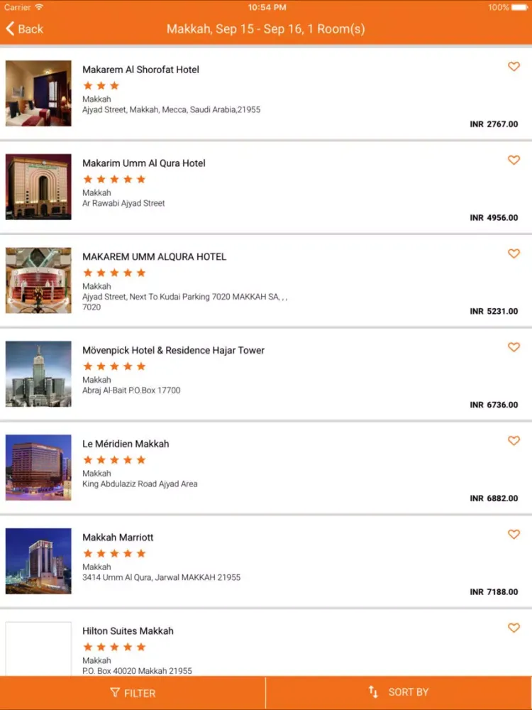 Zrzuty ekranu Orange Travel Booking iPad 