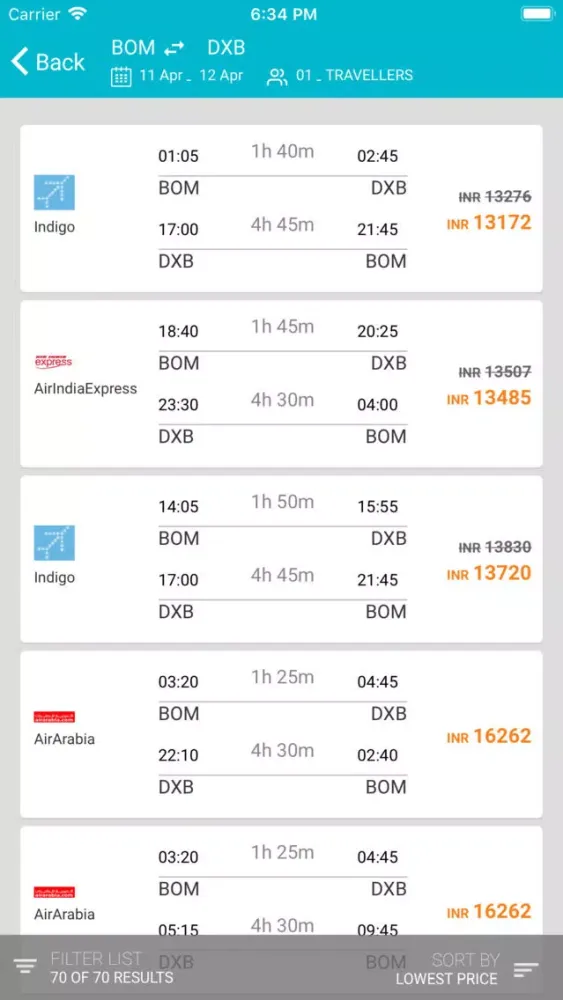 Zrzuty ekranu Orange Travel Booking