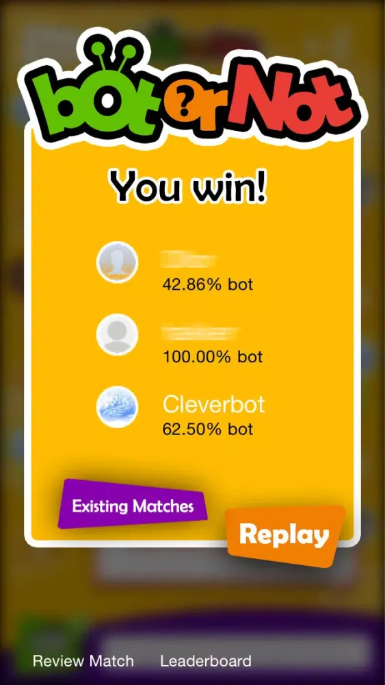 ภาพหน้าจอของ Bot or Not