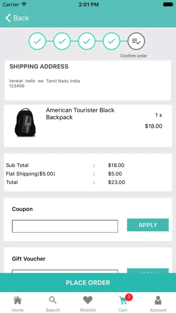 Exlcart Opencart Mobile App سکرین شاٹس