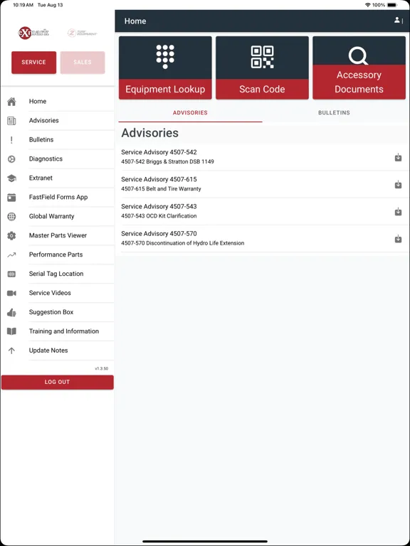 Exmark Dealer HQ iPad  스크린샷