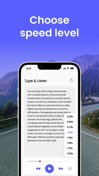 Tpeech: Read Text Aloud & TTS سکرین شاٹس