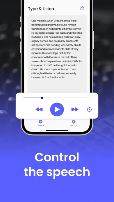 Tpeech: Read Text Aloud & TTS سکرین شاٹس