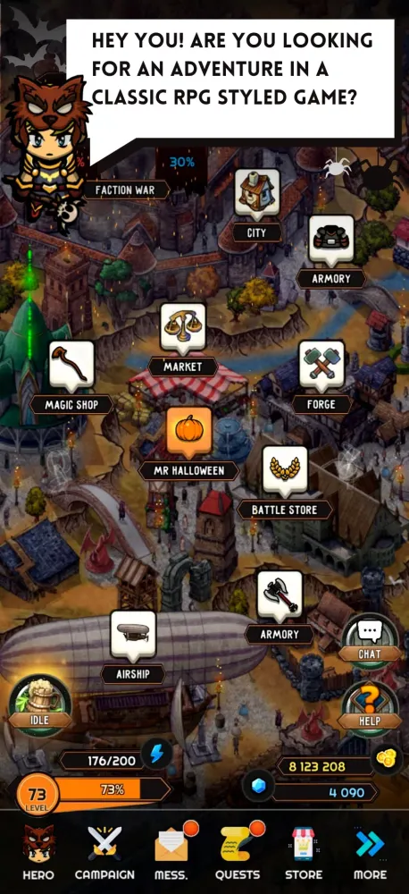 Ảnh chụp màn hình của Exoria Online Idle MMORPG