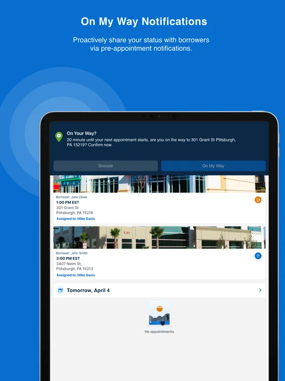 Ảnh chụp màn hình của EXOS Signing Agent iPad 