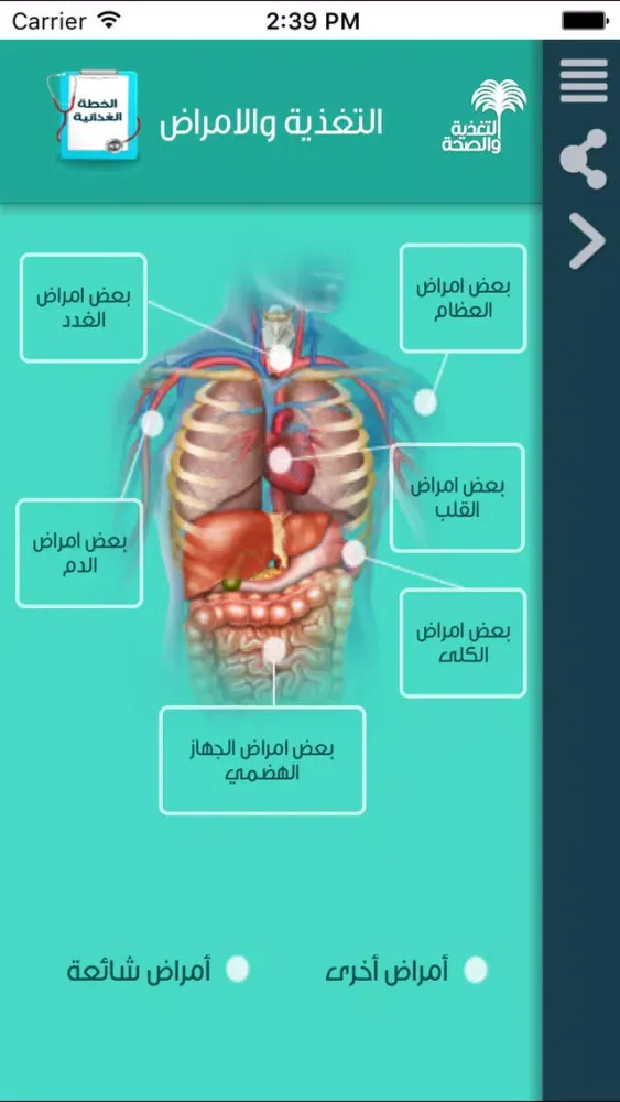 ภาพหน้าจอของ التغذية و الصحة