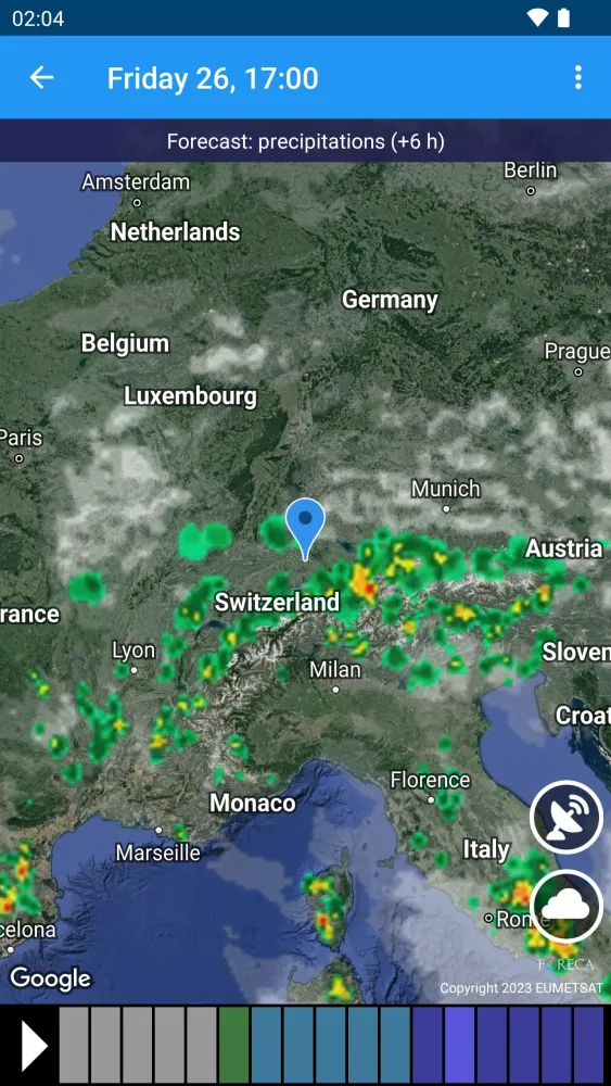 Ảnh chụp màn hình của Weather Switzerland XL PRO