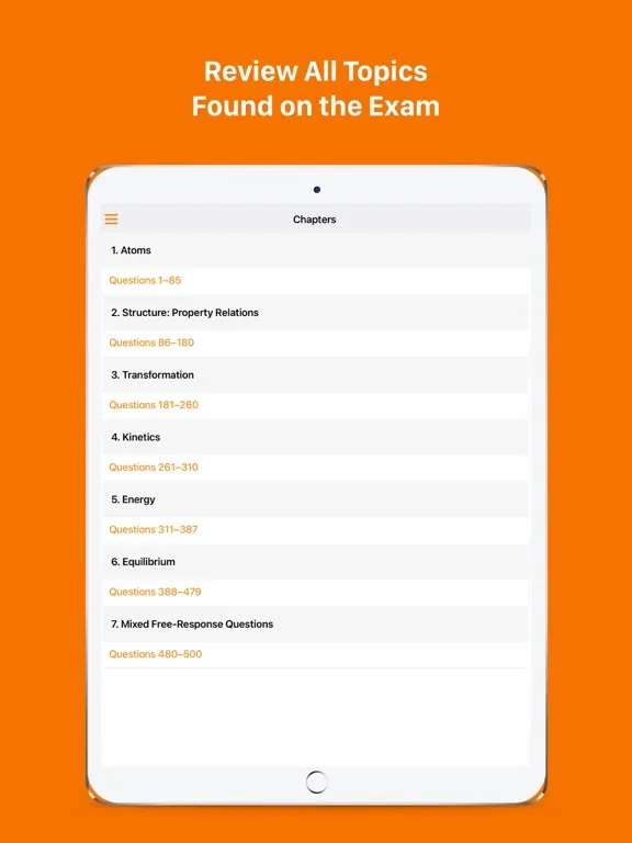 AP Chemistry Exam Questions iPad  سکرین شاٹس
