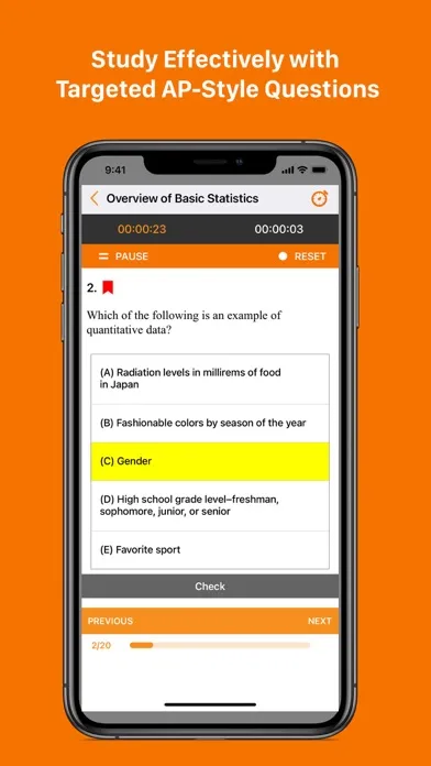AP Statistics - AP Test Prep Screenshots