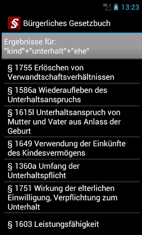 Zrzuty ekranu Bürgerliches Gesetzbuch
