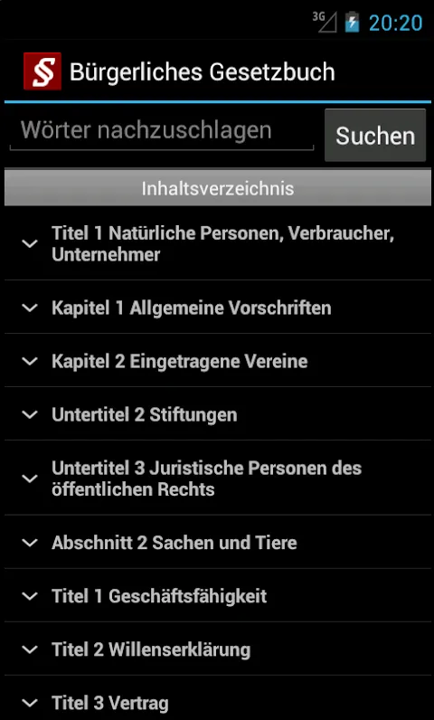 Zrzuty ekranu Bürgerliches Gesetzbuch