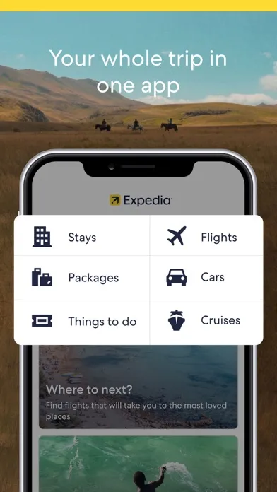Captures d'écran de Expedia: Hotels, Flights & Car