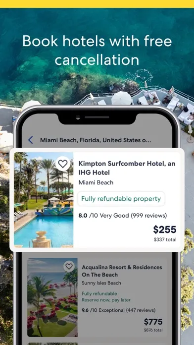 Captures d'écran de Expedia: Hotels, Flights & Car